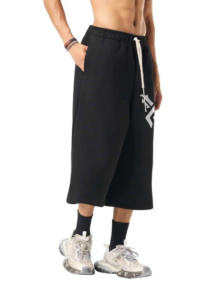 Relaxed Drawstring 3/4 Sweatpants