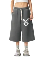 Relaxed Drawstring 3/4 Sweatpants