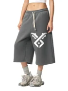 Relaxed Drawstring 3/4 Sweatpants