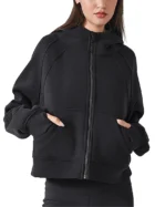 Zip-Through Hoodie - Black