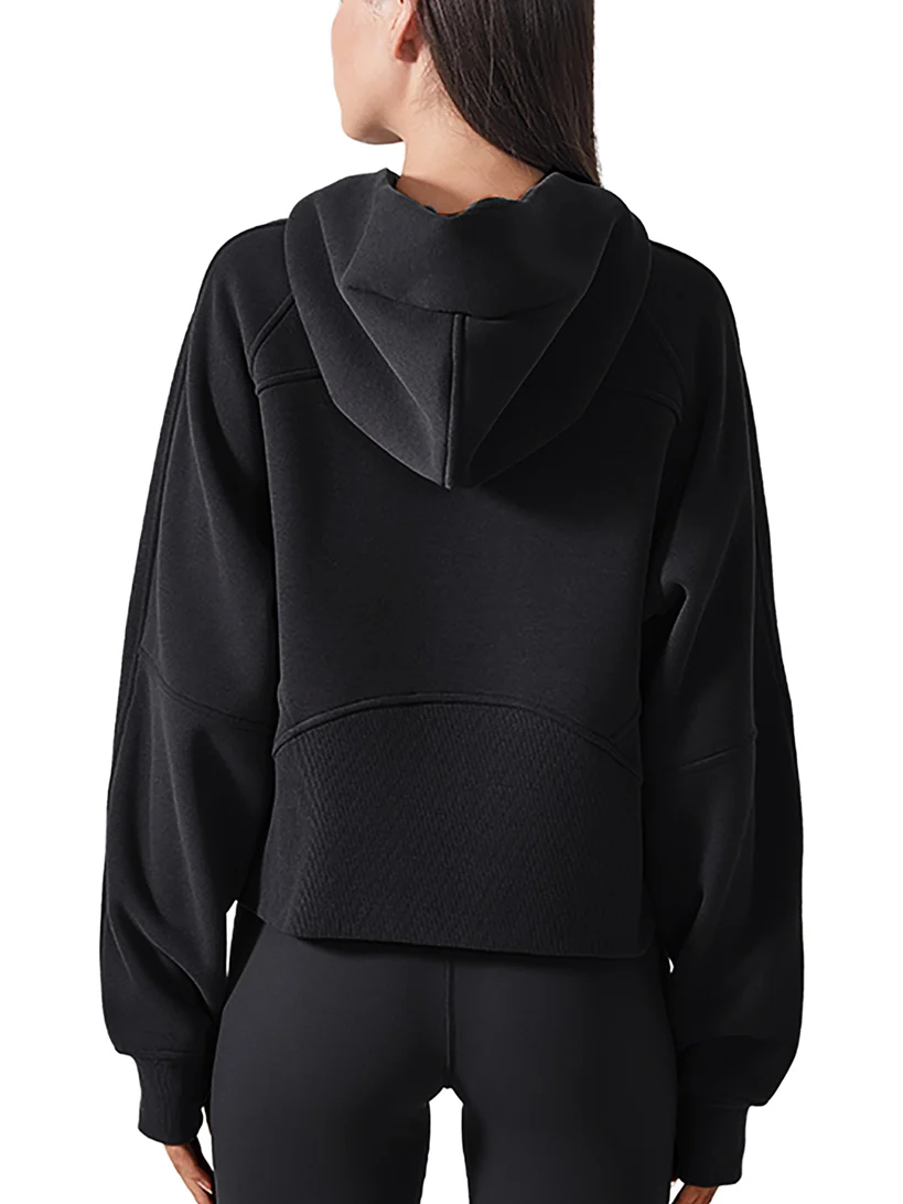 Zip-Through Hoodie - Black