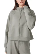 Zip-Through Hoodie - Light Gray