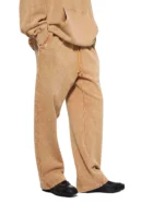 Snow Wash Heavyweight Sweatpants-Brown