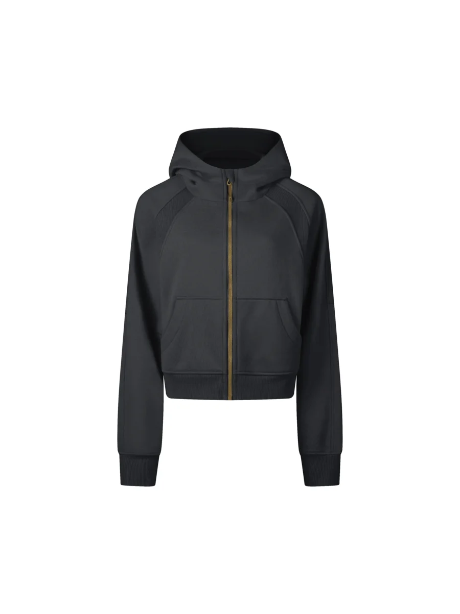Zip-Through Hoodie - Black