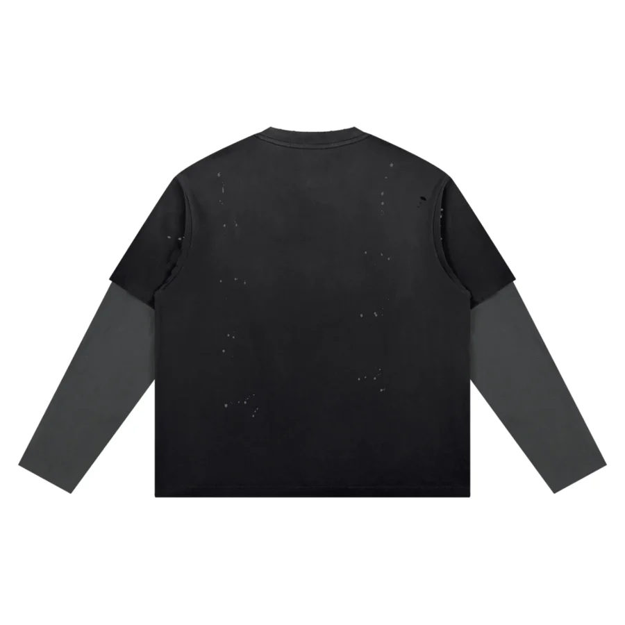 Unisex Vintage Wash Distressed Layer T-Shirt
