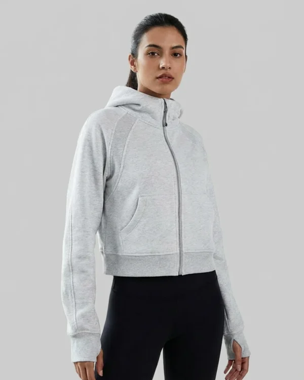Zip-Through Hoodie - Cold Gray