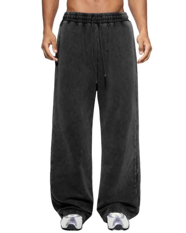 Snow Wash Heavyweight Sweatpants - Black
