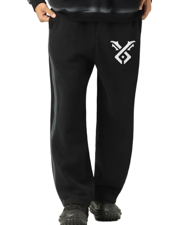 Sunfaded Edge Fleece Sweatpants-Black